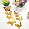 12 Pcs 3 Layers Wing Butterfly Wall Decor Removable 3D Hollow Butterfly Wall Decals for Crafts Home Bedroom Baby Shower Birthday Party Cake Decoration