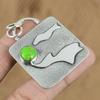 Natural Copper Green Turquoise Gemstone 925 Sterling Silver Pendant For Girls