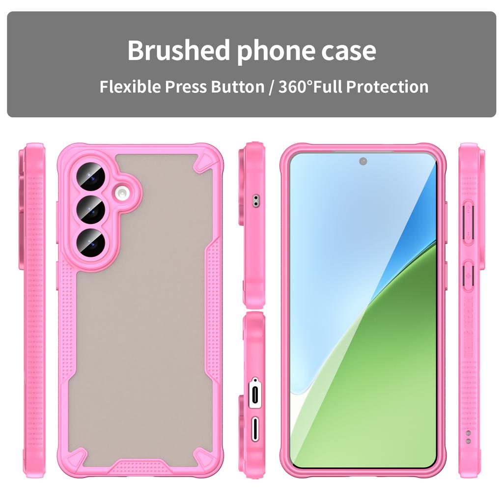 For Samsung Galaxy S26+ Case PC + TPU Semi-Transparent Frosted Finish Protective Phone Cover