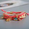 Multilayer Hamsa Hand Evil Eye Lucky Protection Bracelets Multicolor Crystal Charm Beaded Bracelet for Women Girls