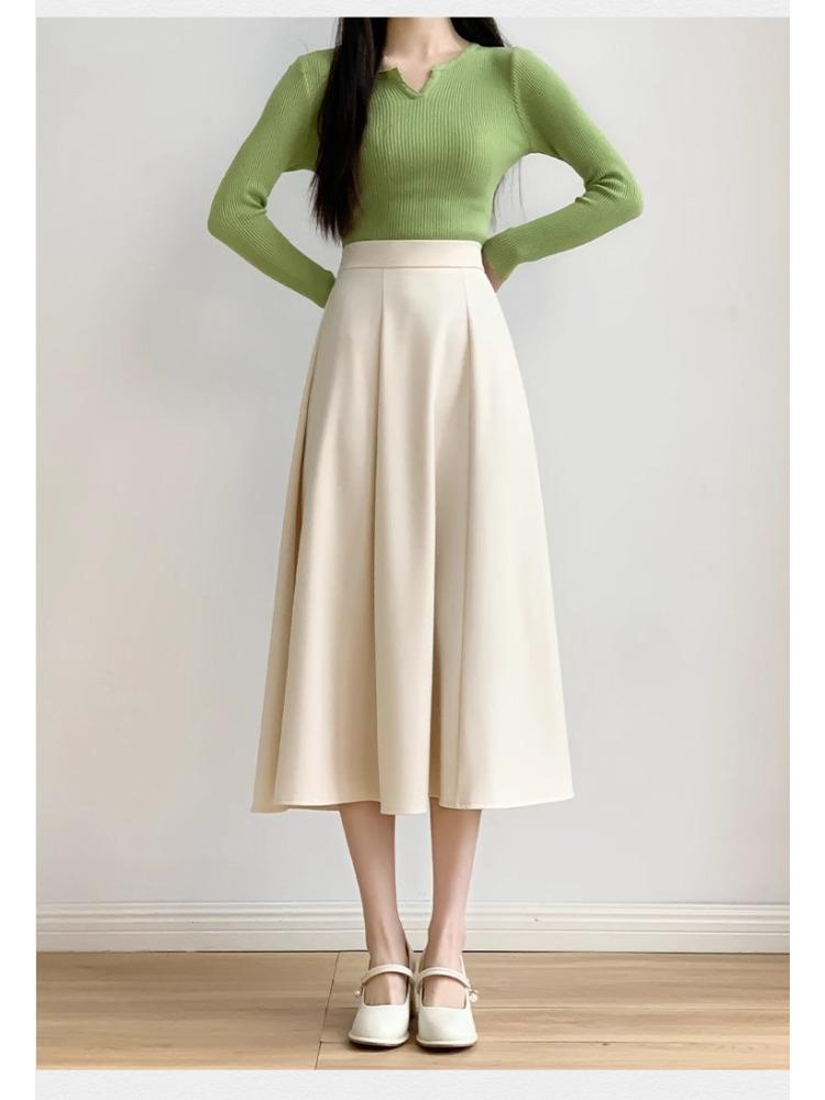 

Women s Black Pleated Skirt Summer Petite Flare A-Line Skirt High-Waisted Slimming Anti-Exposure Casual All-match Versatile JK Short Skirt XS