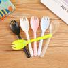100Pcs Individual Packing Disposable Spoon Fork Degradable Ice Cream Spoons Durable Eco-Friendly Dessert Cake Scoop