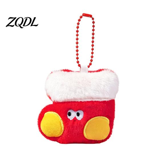 Indoor Outdoor Festival Decor Christmas Plush Keychain, Cute Stuffed Santa Wreath Gingerbread Ornaments, Soft Festive Pendants Holiday Bag Charm