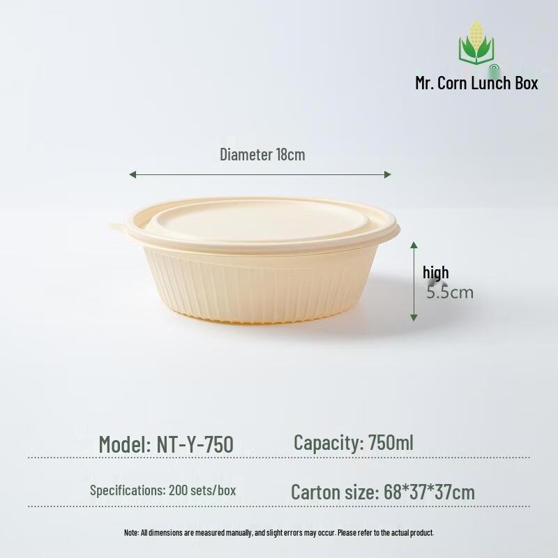 Mr. Corn Biodegradable Takeaway Lunch Bowl
