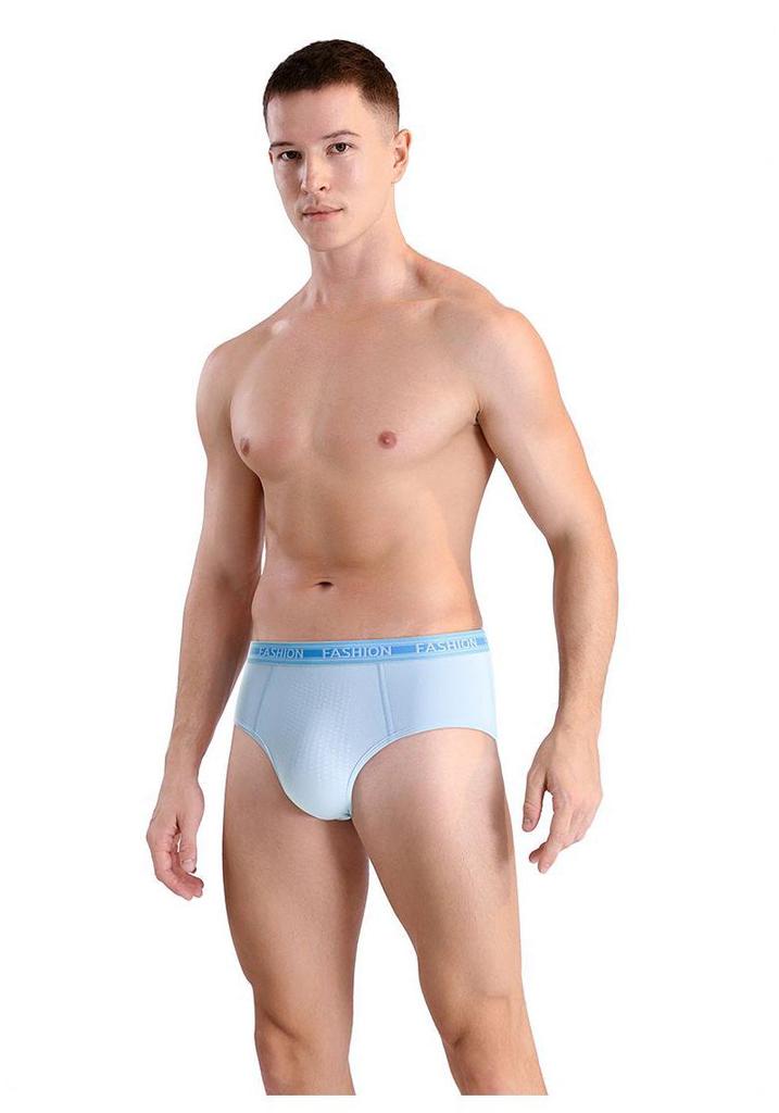 Comfortable Antibacterial Cotton Briefs for Teen Boys with Simple Lettering