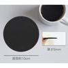 iiNOWL Silicone Coasters, Pack of 4, Stylish Round Shape, Approx. 10cm Diameter, Heat-Resistant, Flexible Material, Black (Solid Black)