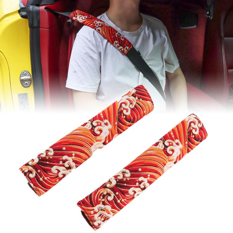2 buc Husa Centuri de Siguranta Auto Tampoane de umar 27 cm Respirabil Confort Captuseala centura de siguranta Stil japonez Interior de lux Auto