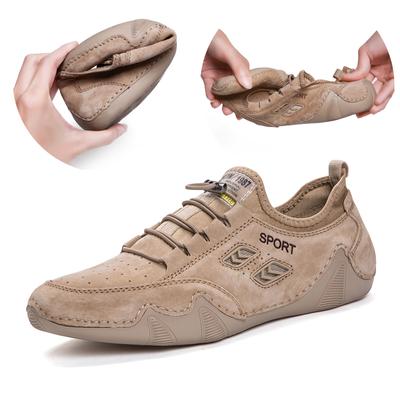 Sapatos casuais masculinos de couro polvo tênis para dirigir 39-44