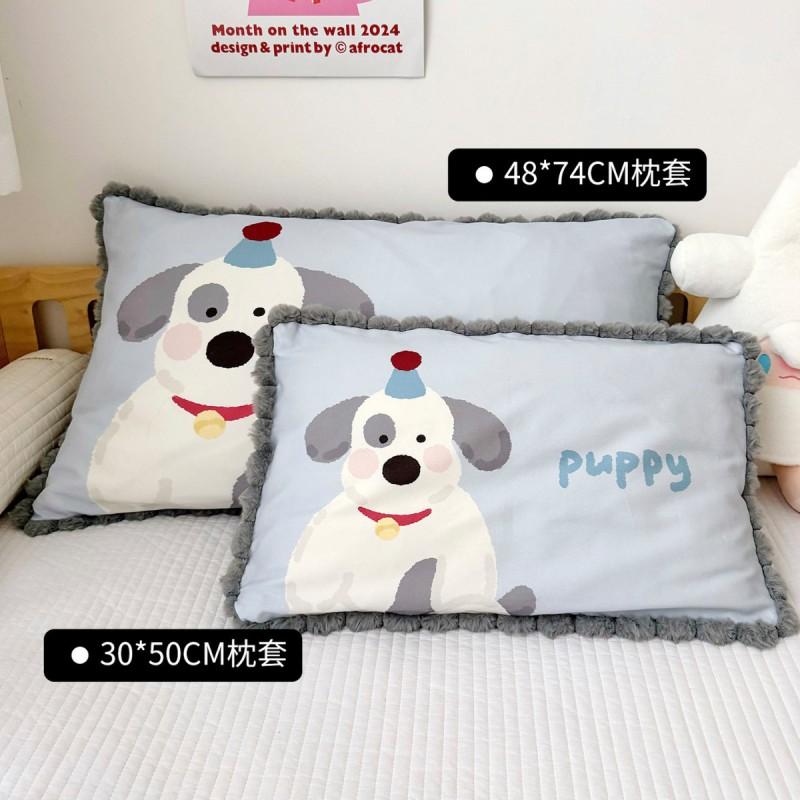 Soft Cotton Flannel Pillowcase Kids Adults 30x50cm 60s 100% Long Staple Printed Cartoon Design