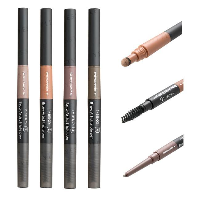 MEKO - Brow Artist Triple Pen 02 Cocoa Brown