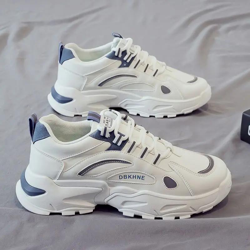 Autumn Men's Ankle Sport Boots Platform Lace Up Male Sneaker Shoes Offer Fashion Work Booties Outdoor Hiking Sale Anti Slip New