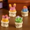 Multicolor Miniature Cactus Bonsai Resin Simulation Succulents Potted  Party Festival