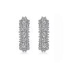 Full Pave Stone Huggie Hoop Earrings Sparkling Stacked Design Elegant Everyday Women Jewelry