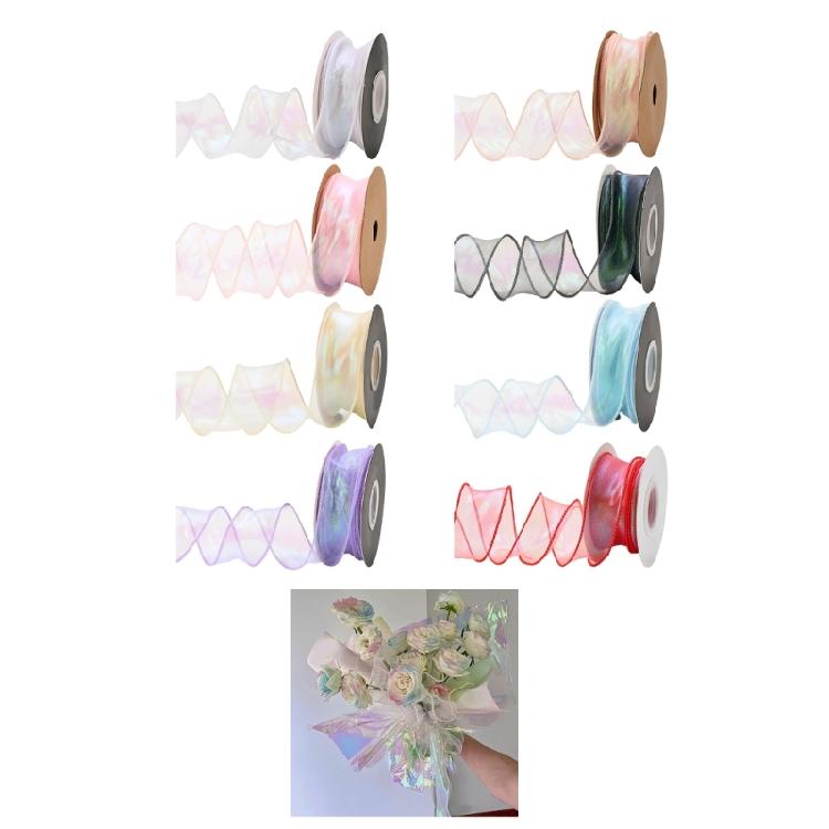 Sheer Organza Ribbon 40mmx9Meters Sheer Ribbon Decorative Ribbon for Craft Wrapping Bouquets Wedding Making Bows Wreath