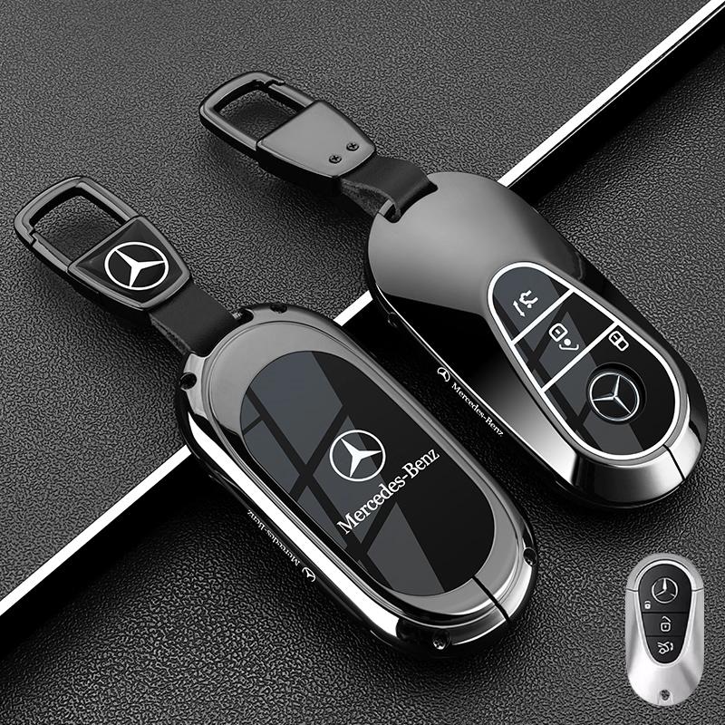 Alloy Car Key Case For Mercedes Benz E C S GLC Class E200 E400 E63 W213 S550 S560 C260 A200 Cover Shell Fob Car Accessories