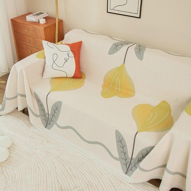 Nordic Tassel Sofa Throw Blankets Large Soft Outdoor Camping Picnic Beach Towel Leisure Relax Four Season Travel Rug