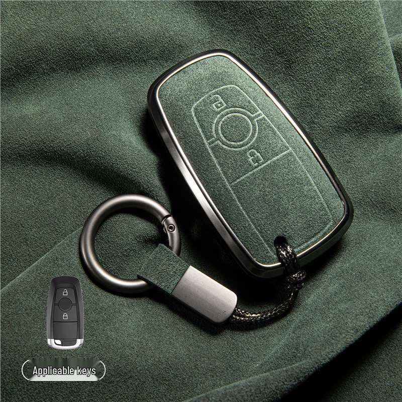 Luxury Suede Key Covers for Ford Explorer ST, Escape, Edge, 4WD, Mondeo, and EVOS