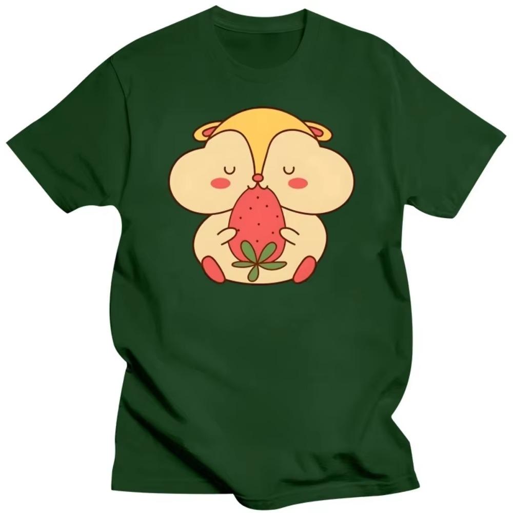 Neue Sommer-T-Shirts Herren Kawaii Eichhörnchen T-Shirt Lustig Erwachsene Herren O-Ausschnitt Kurzarm T-Shirts Männlich T-Shirt Homme Oberteile