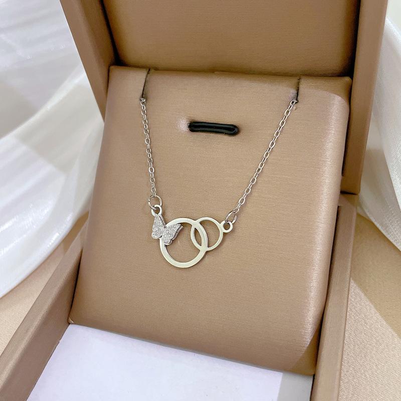 Geometric Animal Temperament Personality Minimalist Wind Furnace Real Gold Necklace Female Collarbone Chain