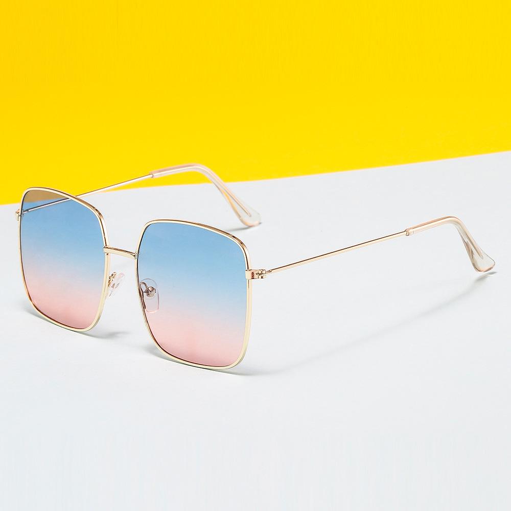 New Large Square Frame Sunglasses Men Women Internet Celebrity Same Style Korean Retro Trend UV Protection Sun Glasses