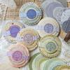 Retro Round Paper Pieces: Versatile Light Color Series for DIY Decoration