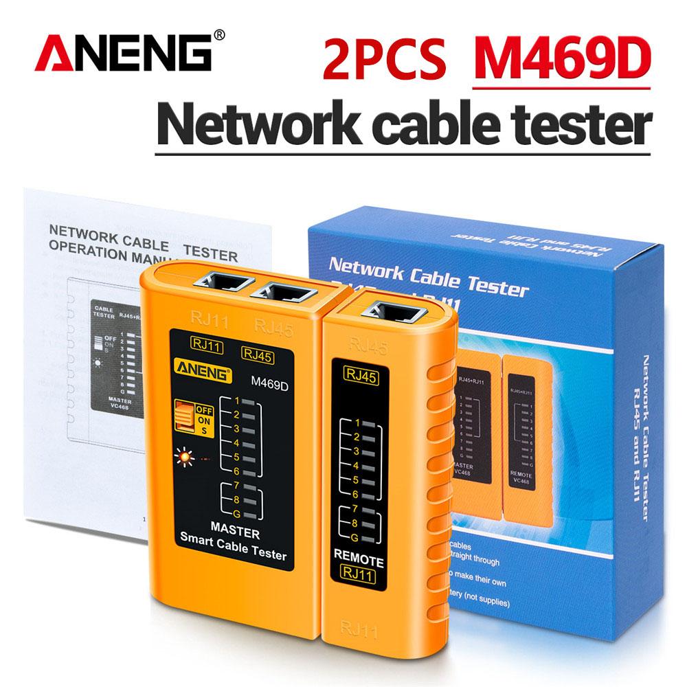 ANENG M469D Tester RJ45 RJ11 RJ12 Network Cable Networking Tool Network Repair CAT5 UTP LAN Cable Tester Cable lan tester