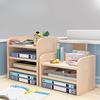 Modern Office Desk Organizer Multilayer Document Holder Bookshelf Storage Rack Workspace Paper Tray Station