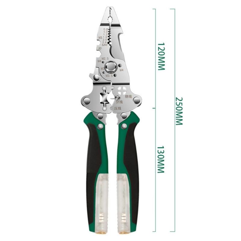16 In 1 Wire Stripper Wire Stripping Tool with Voltage Tester Cable Cutter with Plier Crimper Splitting Wire Stripper