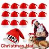 12PCS Red Christmas Hats Non Woven Santa Claus Caps for Adults Kids Women Men Xmas New Year Party Gifts
