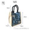 DIVA Rose Jute Bag for Women, Camellia Design, Stylish Linen Tote Bag, Basket Bag, Summer, Small, Lightweight Handbag, Camellia Jute Tote Bag (Light
