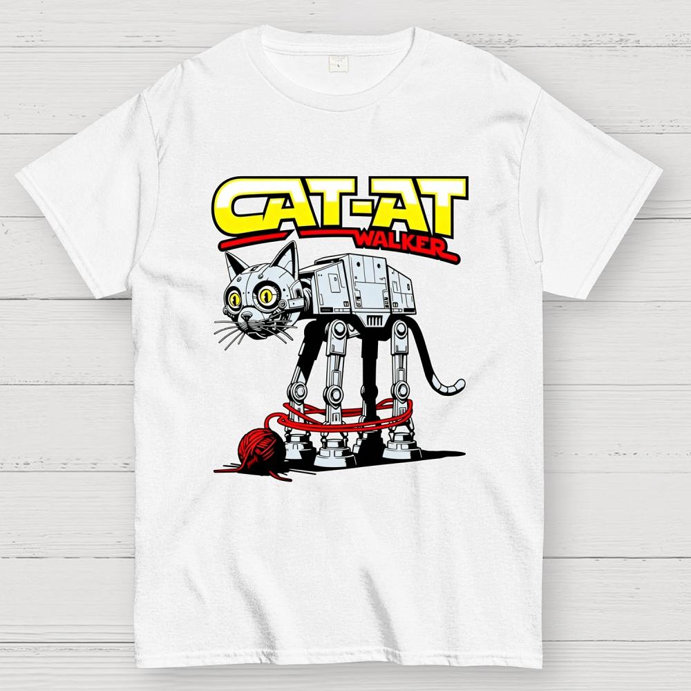 Funny Cat-at Walker Cotton Casual Cool Loose T-Shirt