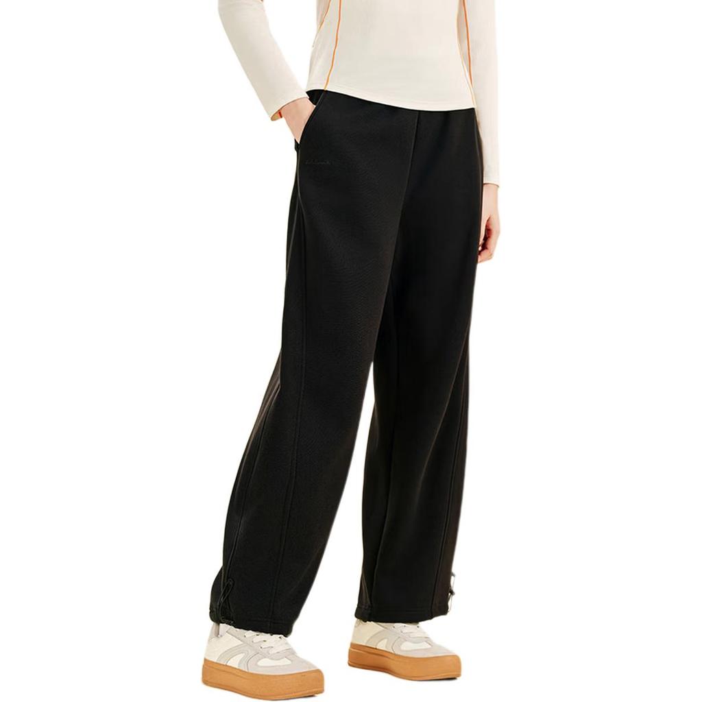 Anta Trainingsserie Einfach Locker Einfarbige Mittlere Taille Vielseitig Freizeit Strick Sporthose Damen Hose 162547311N-2