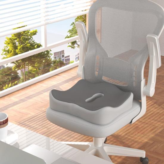 Ergonomic Seat Cushion Long Hours Sitting Memory Foam Butt Cushion Sciatica Relief Cushion for Tailbone Back Pain Relief Office Workers Car Drivers