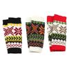 Festive Christmas Snowflake Women's Fingerless Gloves Writing Typing Winter Wrist Warmers Punk Gothic Rock Knit Half Mittens