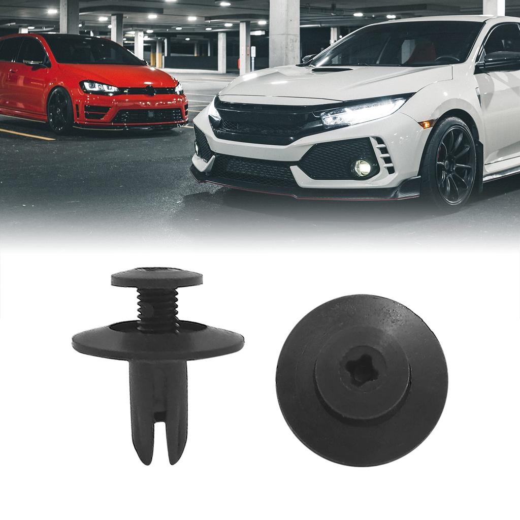 uxcell Trim Panel Retainer Clips/Rivets/Fasteners 0.2 inch (6 mm) Plastic Rivets Push Clips, Pack of 30