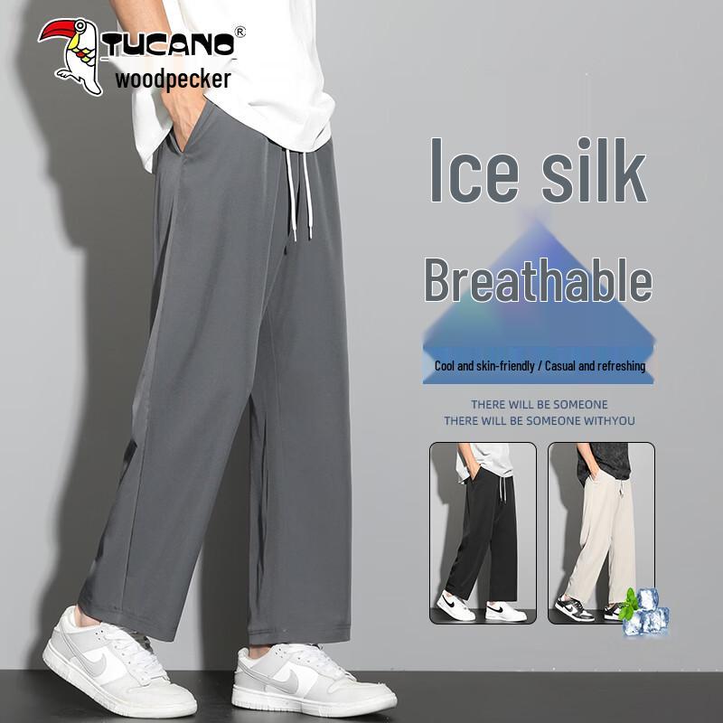 TUCANO Men s Summer Ice Silk Straight-Leg Casual Pants 3XL
