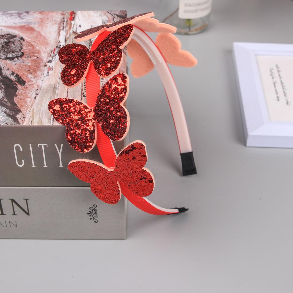 1PC Butterfly Headbands for Girls Cute Glitter Butterfly Hairbands Children Kids Hair Accessories