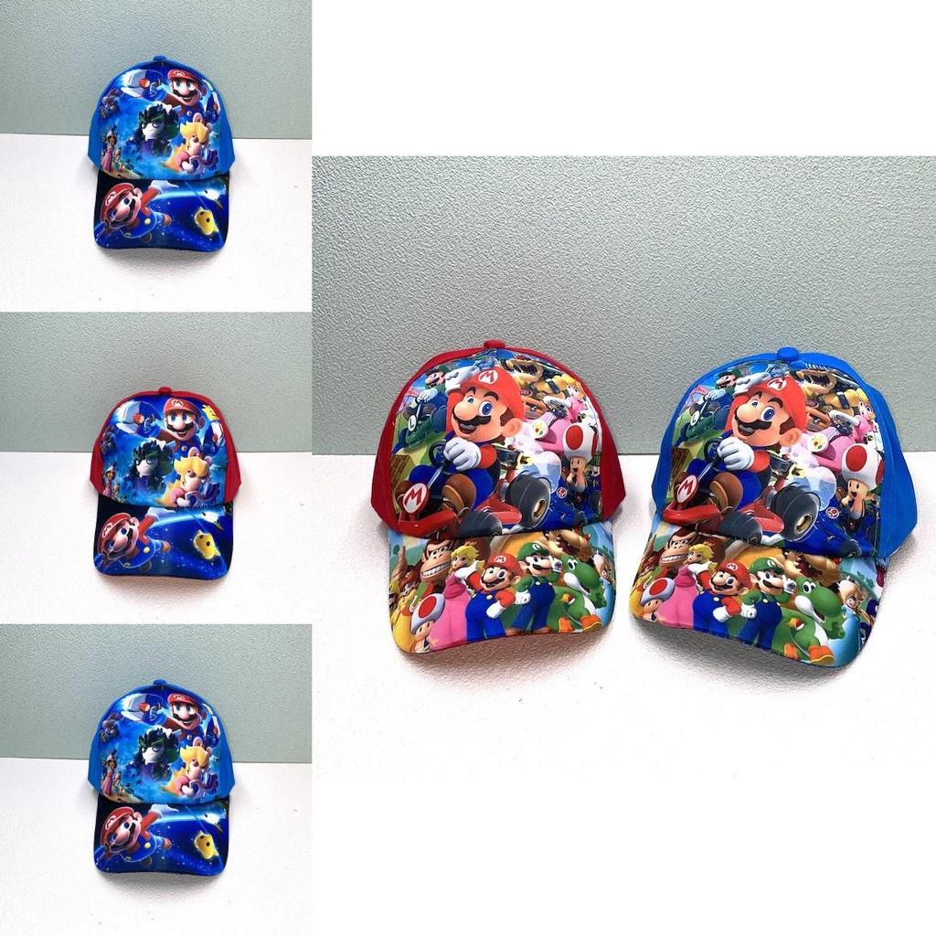 Super Mario Cartoon Baseball Cap Adjustable Sun Hat For Kids And Adults