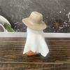 Halloween Cowboy Ghost Figurine Resin Statue Cute Ghost Ornament For Home Desktop Party Decoration Western Style Decor