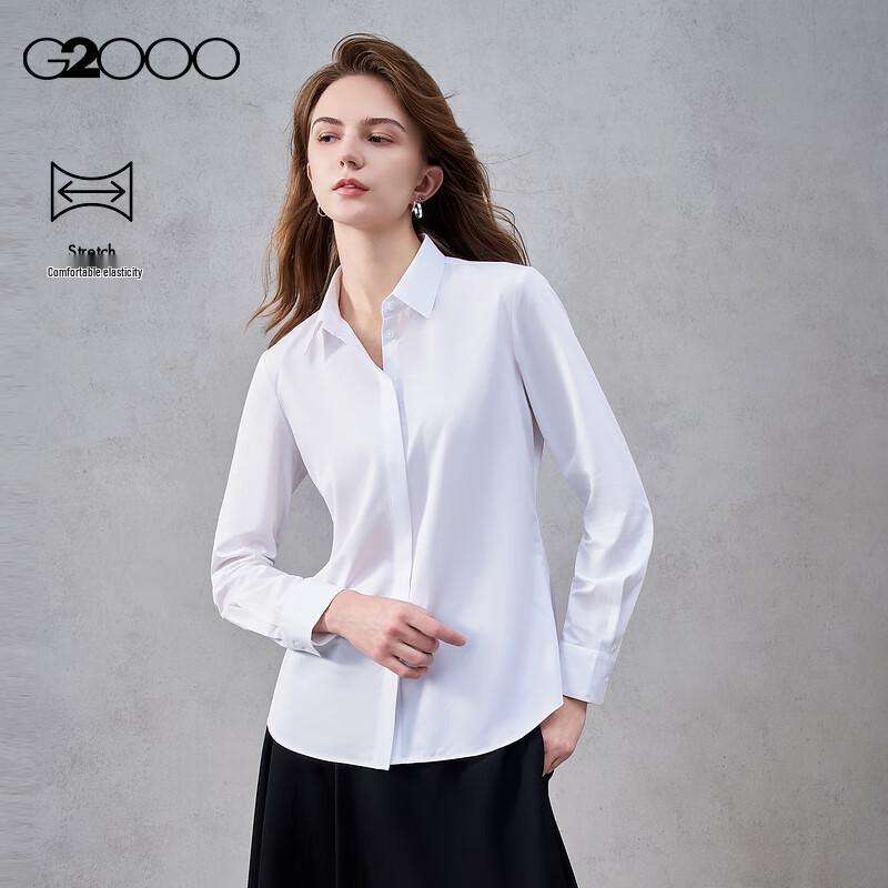G2000 Women s Long Sleeve Modal Blend Shirt with Bow Tie 38