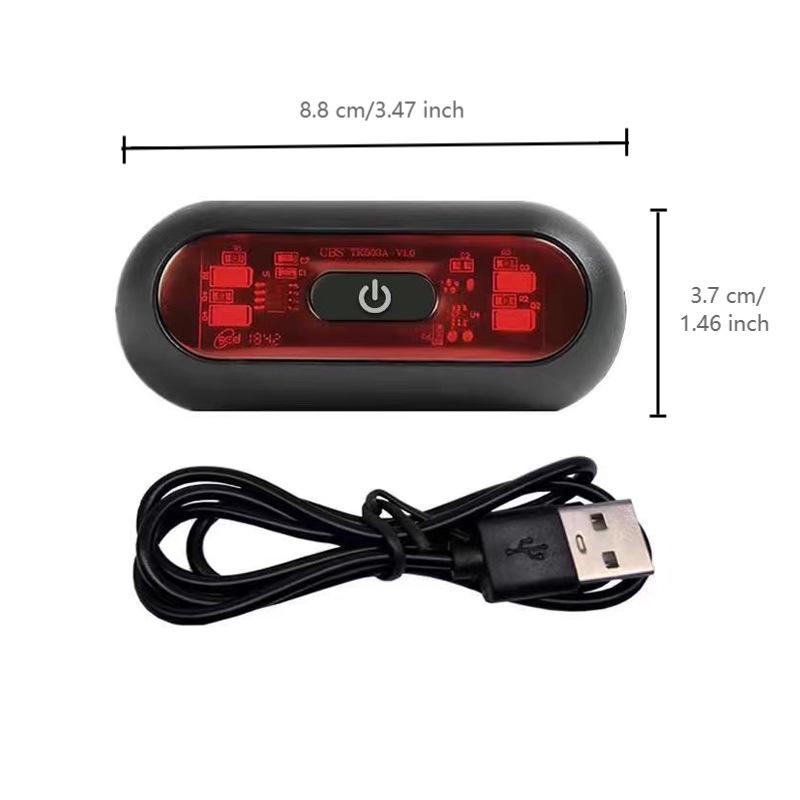 Rechargeable Waterproof LED Helmet Light for Motorcycling and Cycling - Night Strobe Taillight