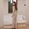 Sequined Hollow-Out Sleeveless Three-Piece Set