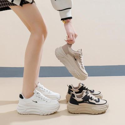 Γυναικεία αθλητικά παπούτσια για τρέξιμο Casual αντιολισθητικά παπούτσια με κορδόνια με κορδόνια παπούτσια για περπάτημα Άνετα δερμάτινα PU αθλητικά παπούτσια τένις για γυναίκες