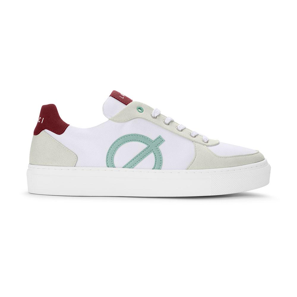 Loci Seven Vegan Sneakers White/Maroon/Blue Lc-007-006