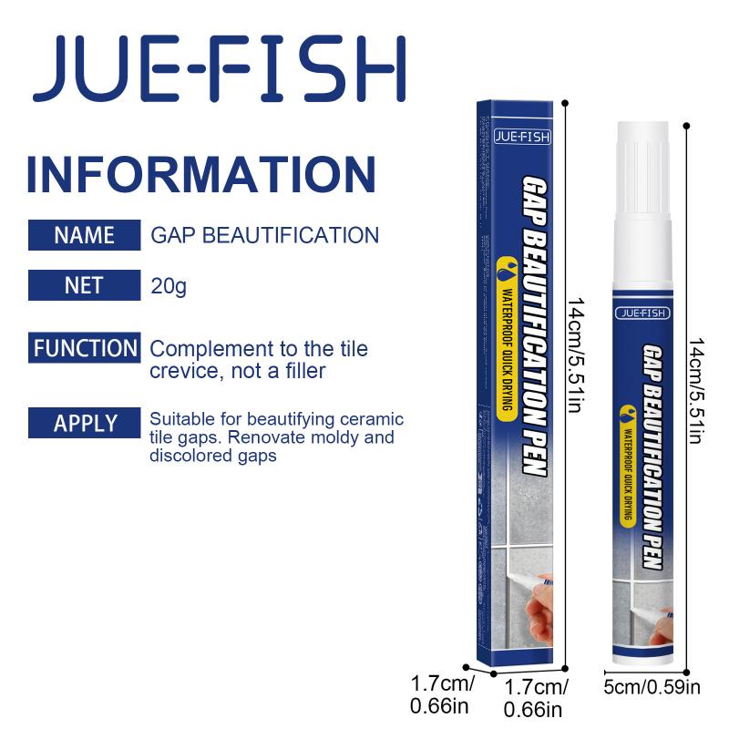 Tile Grout Paint Pen Waterproof Tile Marker Grout Pen White Grout Restorer Marker Pens Seam Repair Tools for Bathrooms Kitchen