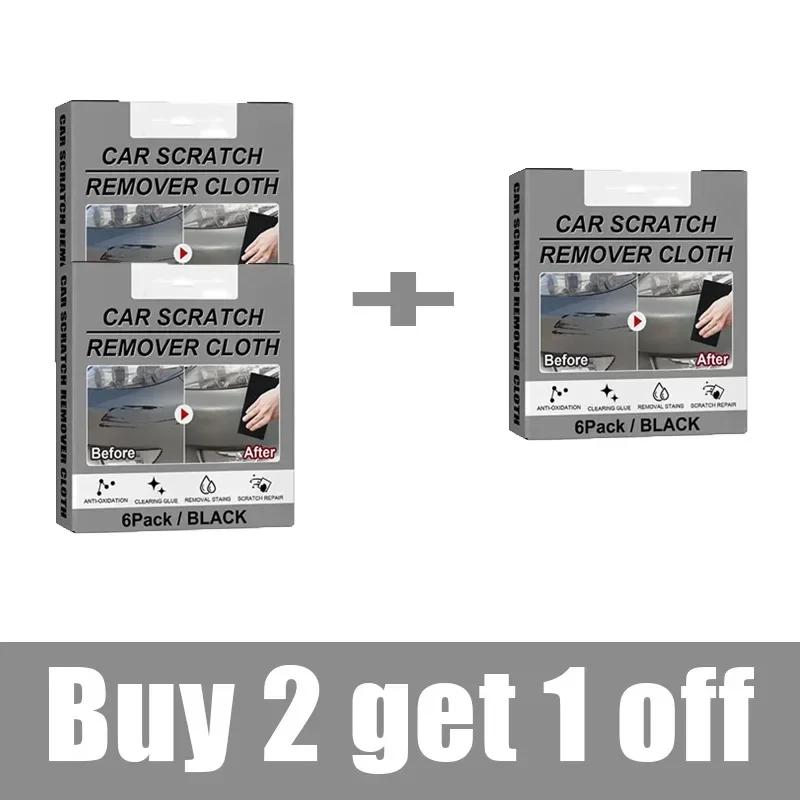 6PCS Car Scratch Wiping Cloth Nano Flash Fabric Car Scratches Water Stain Cleaning Scratch Care Car Maintenance