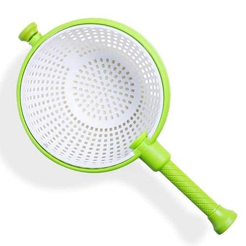 Salad Spinner Scratch Resistant Nylon Swivel Colander With Collapsible Handle