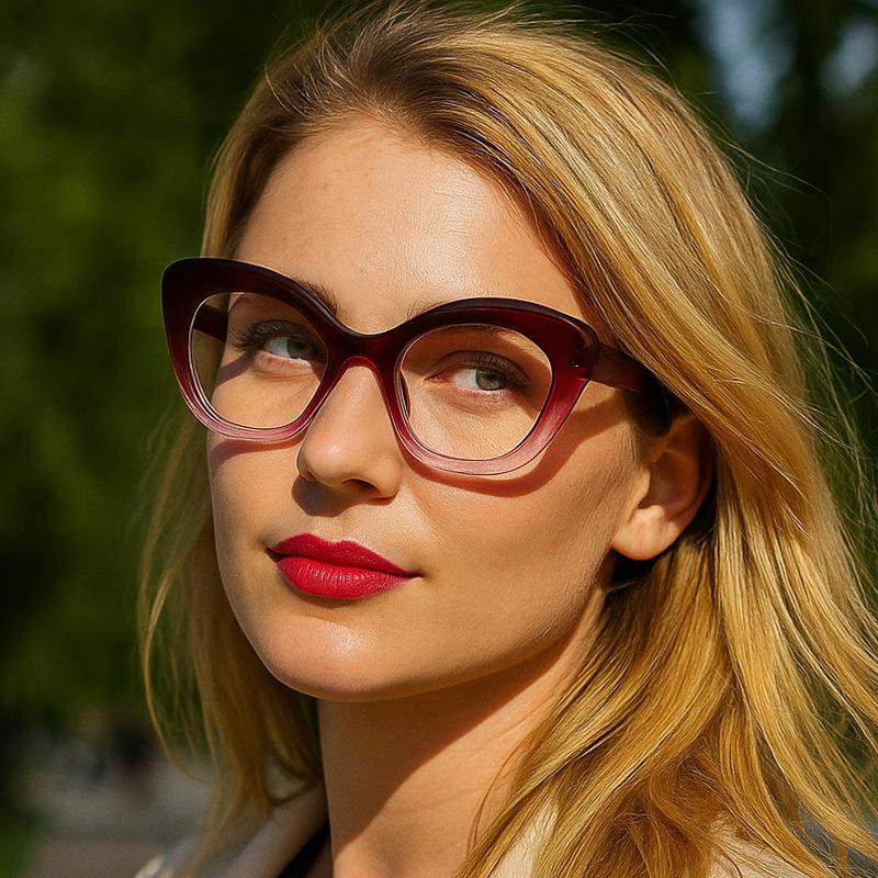 New Fashionable Personalized Hd Photochromic Women'S Reading Glasses Retro Neutral High Quality Anti Blue Light Glasses