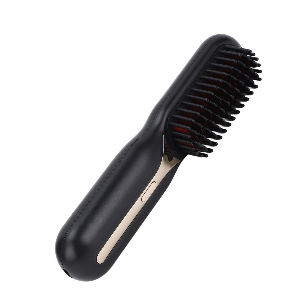 Hair Straightener Brush Negative Ion Curling Straightening Ion Dual Use Electric Hair Styling Comb for Home Black