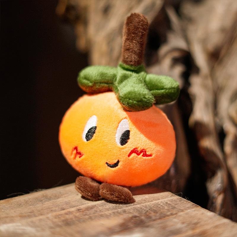 

Orange Pendant Gift Doll Backpack Super Cute Funny Orange Doll Hanging Decoration Keychain School Bag Plush Pendant 12cm